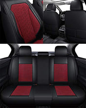Load image into Gallery viewer, OASIS AUTO OS-006 Leather Car Seat Covers, Faux Leatherette Automotive Vehicle Cushion Cover for 5 Passenger Cars & SUV Universal Fit Set for Auto Interior Accessories Full Set (Burgundy)