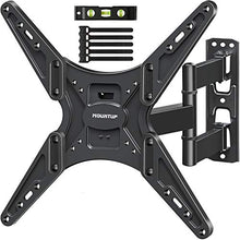 Load image into Gallery viewer, MOUNTUP TV Wall Mount, Full Motion Tilting TV Mount Bracket for Most 26-55 Inch Flat Curved TVs with Articulating Arms, Wall Mount TV Bracket with Max VESA 400X400mm and 88lbs, Fits Single Stud MU0014