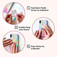 Load image into Gallery viewer, Velvet Caviar Cell Phone Ring Holder - Finger Ring & Stand - Improves Phone Grip Compatible with iPhone, Galaxy and Most Cases (Except Silicone/Leather) - Blue Opal Marble
