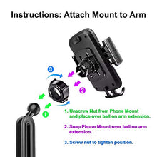 Load image into Gallery viewer, CinchForce Cup Holder Phone Mount - Universal Cup Holder with Adjustable Mobile Phone Mount - Extends, Shrinks, 360° Rotation for Horizonal/Vertical Viewing - 3in1 Magnetic USB 1m Cable Included