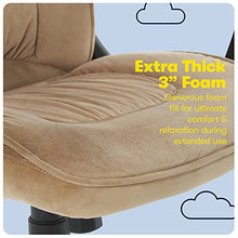 Load image into Gallery viewer, Serta Hannah Executive Microfiber Office Chair with Headrest Pillow, Adjustable Ergonomic with Lumbar Support, Soft Fabric, Beige