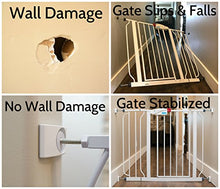 Load image into Gallery viewer, Wall Nanny - Baby Gate Wall Protector (Made in USA) Protect Walls & Doorways from Pet & Dog Gates - for Child Pressure Mounted Stair Safety Gate - No Safety Hazard on Bottom Spindles - Saver