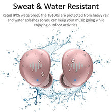 Load image into Gallery viewer, iLuv TB100 Wireless Earbuds, Bluetooth in-Ear True Cordless with Hands-Free Call MEMS Microphone IPX6 Waterproof Protection, Includes Compact Charging Case and 4 Ear Tips, Rose Gold