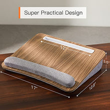 Load image into Gallery viewer, HUANUO Lap Laptop Desk - Portable Lap Desk with Pillow Cushion, Fits up to 15.6 inch Laptop, with Anti-Slip Strip & Storage Function for Home Office Students Use as Computer Laptop Stand, Book Tablet