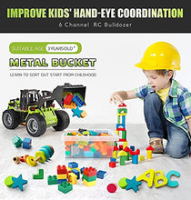 Load image into Gallery viewer, kolegend Remote Control Bulldozer Rc Toy Truck, 1/18 Scale RC Construction Vehicles Metal Front Loader 4WD Truck for Boys Girls Kids with Rechargeable Battery