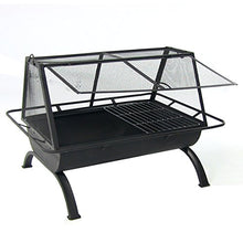 Load image into Gallery viewer, Sunnydaze Northland Outdoor Fire Pit - 36 Inch Large Wood Burning Patio & Backyard Firepit for Outside with Cooking BBQ Grill Grate, Spark Screen, Fireplace Poker, and Waterproof Cover