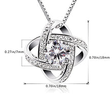 Load image into Gallery viewer, B.Catcher Silver Necklace Womens 925 Silver Cubic Zirconia Pendant Gemini Necklace