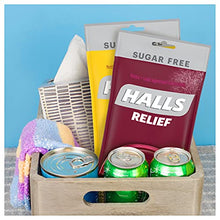 Load image into Gallery viewer, HALLS Relief Variety Pack Honey Lemon and Black Cherry Sugar Free Cough Drops, 6 Packs of 25 Drops (150 Total Drops)