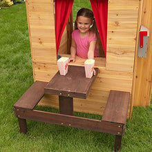 Load image into Gallery viewer, KidKraft Modern Outdoor Wooden Playhouse with Picnic Table, Mailbox and Outdoor Grill, Gift for Ages 3+