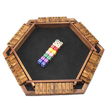 Load image into Gallery viewer, AMEROUS Upgraded 1-6 Players Shut The Box Dice Game, Wooden Board Table Math Game with 16 Dice, Shut-The-Box Rules, Gift Box Packed, Board Game for Kids Adults, Family Classroom Home Party or Pub