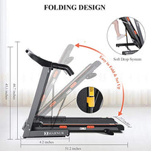 Load image into Gallery viewer, MARNUR Treadmill Electric Folding Treadmills for Home with Incline Portable Motorized Running Machine Heavy Duty Exercise Machine with 15 Preset Programs with Pad/Phone & Cup Holder