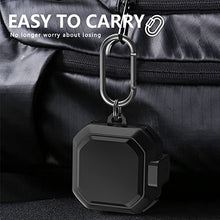 Load image into Gallery viewer, (with Security Lock) Armor Case Cover for Samsung Galaxy Buds Pro Case/ Galaxy Buds Live Case / Galaxy Buds 2 Case Cover Hard PC Shockproof Case Cover with Keychain/Straps/Cleaning Brush. (Black)