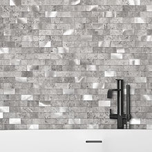 Load image into Gallery viewer, VAOVI Peel and Stick Tile Backsplash Kitchen,Stick on Backsplash Self Adhesive Wall Tiles Bathroom Shower Tiles Waterproof(10Tiles,Gray)