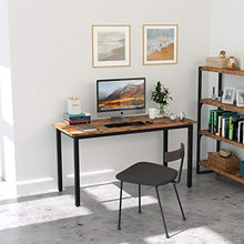 Load image into Gallery viewer, IRONCK Computer Desk, 55" Office Desk with 0.7" Thicker Tabletop, 1.6" Sturdy Metal Frame, Simple Study Writing Table, Industrial Style Gaming Desk Table for Home Office Vintage Brown
