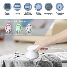 Load image into Gallery viewer, COOLKESI Upgrade Rechargeable Lint Remover & Fabric Shaver, 3-Leaf Stainless Steel Blades Lint Shaver Defuzzer Pill Fuzz Remover for Clothes, Dryer, Couch, Blanket, Sweater, Furniture
