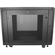 Load image into Gallery viewer, StarTech.com 19" 12U Server Rack Cabinet - 4-Post Adjustable Depth 2-30" Network Equipment Rack Enclosure w/Casters/Cable Management/1U Shelf/Locking Doors and Side Panels (RK1233BKM)