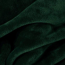 Load image into Gallery viewer, Exclusivo Mezcla Large Flannel Velvet Plush Throw Blanket - 50" x 70" (Forest Green)
