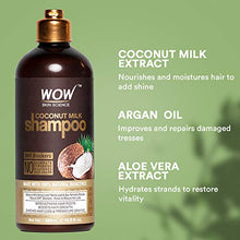 Load image into Gallery viewer, WOW Coconut Milk Shampoo and Conditioner Set (2 x 16.9 Fl Oz / 500mL - DHT Blockers Slow Down Hair Loss - Essential Vitamins & Oils For Faster Hair Growth For Men & Women - Paraben, Salt, Sulfate Free