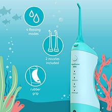 Load image into Gallery viewer, AquaSonic Kids' Water Flosser for Ages 6+ | Standard Nozzle, Orthodontic Nozzle & Waterproof Stickers | 4 Flossing Modes | Aquarium Adventures Theme