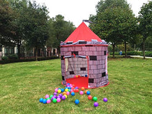 Load image into Gallery viewer, Kiddey Knight's Castle Kids Play Tent -Indoor & Outdoor Children's Playhouse -- Durable & Portable with Free Carrying Bag – “Bonus” Shield and Sword Set - Makes for Boys & Girls