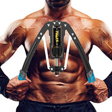 Load image into Gallery viewer, Tepemccu Hydraulic Power Twister Adjustable Arm-Exerciser - Home Chest Expander 22-440lbs, Home Fitness Equipment Bar for Men and Women with Resistance (Blue)