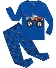 Load image into Gallery viewer, Boys Pajamas Long Sleeve 100% Cotton Toddler Monster Car Pjs Kids Clothes Pants Set 18months Blue