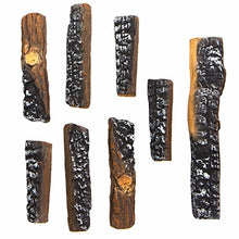 Load image into Gallery viewer, Barton Fireplace Decoration 10 Piece of Petite Ceramic Wood Fireplace Log Gas Vented Insert Realistic Logs Accessories