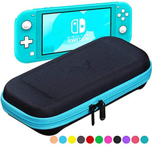 Load image into Gallery viewer, ButterFox Slim Compact Carrying Case for Nintendo Switch Lite with 19 Game and 2 Micro SD Card Holders, Storage for Switch Lite Accessories (Blue Turquoise/Black)