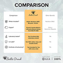 Load image into Gallery viewer, Baltic Amber Necklace And Bracelet Gift Set (Unisex Green Forest) - Certified Premium Quality Raw Baltic Amber