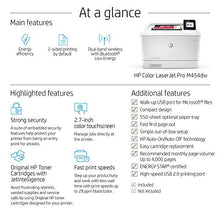 Load image into Gallery viewer, HP Color LaserJet Pro M454dw Wireless Laser Printer, Double-Sided & Mobile Printing, Security Features, Works with Alexa (W1Y45A)
