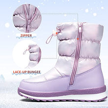 Load image into Gallery viewer, K KomForme Kids Snow Boots for Boys Girls Toddler Winter Outdoor Boots Waterproof with Fur Lined (Toddler/Little Kid/Big Kid)