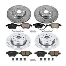 Load image into Gallery viewer, Power Stop K5803 Front and Rear Z23 Carbon Fiber Brake Pads with Drilled & Slotted Brake Rotors Kit