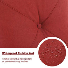 Load image into Gallery viewer, MFSTUDIO 7 Piece Outdoor Patio Dining Set 6 Spring Motion Cushion Chairs, 1 Rectangular Table with 1.57" Umbrella Hole Furniture Sets for Lawn Backyard Garden