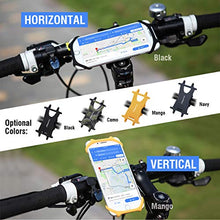 Load image into Gallery viewer, Cyclepartner Universal Phone Mount for Bike Non-Slip Shockproof German Silicone Cellphone Bicycle Motorcycle Holder Mobile Smartphone Compatible for iPhone X, XS MAX,Plus 8 7 6 5,Galaxy,Note (Black L)