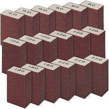 Load image into Gallery viewer, 18 Pack Sanding Sponge, MAPRIAL 60 80 100 120 180 220 Grit Coarse Medium Fine Sanding Blocks Assortment, Washable and Reusable Sandpaper Block for Wood, Metal, Drywall, Polishing.