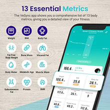 Load image into Gallery viewer, Etekcity Scales for Body Weight, Bathroom Digital Weight and Body Fat Scale for BMI, Rechargeable Smart Bluetooth Body Composition Analyzer, Sync Data with Other Fitness Apps Black 11.8x11.8 Inch