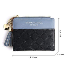 Load image into Gallery viewer, Wallet for Women Small Compact Wallet Bifold, RFID Wallet Credit Card Holder Mini Bifold Pocket Wallet (Black)