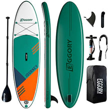 Load image into Gallery viewer, EGGORY Inflatable Stand Up Paddle Board,10'6"x 32"x 6" | SUP Surfboard with Premium SUP Accessories & Backpack, Adj Paddle, Pump, Leash, Valve Adjuster | Youth & Adult Surfing Boat