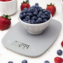 Load image into Gallery viewer, GreaterGoods Digital Food Kitchen Scale, Multifunction Scale Measures in Grams and Ounces (Ash Grey)