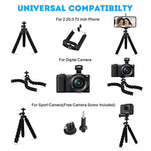 Load image into Gallery viewer, Mini Phone Tripod, SYOSIN Phone Camera Tripod Mount with Bluetooth Control and Universal Clip, 360° Rotating Flexible Tripod Stand Holder for Smartphone, Camera and GoPro