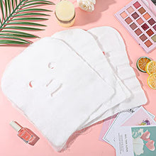 Load image into Gallery viewer, 100 Pieces Gauze Mask Large Precut Gauze Face Masks Soft High Frequency Gauze Face Pads White Net Face Gauze Mask Natural Spa Gauze Facial Mask Skin Care Facial Paper Sheet Gauze for Home Salon DIY