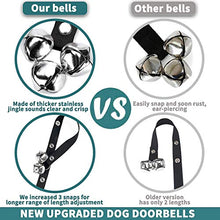 Load image into Gallery viewer, 2 Pack Dog Doorbells Premium Quality Training Potty Great Dog Bells Adjustable Door Bell Dog Bells for Potty Training Your Puppy The Easy Way - Premium Quality - 7 Extra Large Loud 1.4 DoorBells