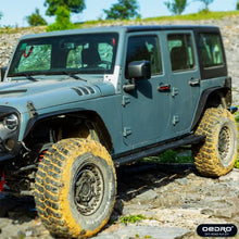 Load image into Gallery viewer, OEDRO Flat Front & Rear Fender Flares Compatible with 2007-2018 Jeep Wrangler JK & JKU Unlimited, 4 PCS Off-Road Steel Liner Set