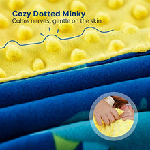 Load image into Gallery viewer, Sivio Kids Weighted Blanket & Removable Duvet Cover Set 100% Cotton Weighted Comforter with Glass Beads, 3lbs 36 × 48 inch, Minky Dotted Cover Machine Washable, Blue Dinosaur