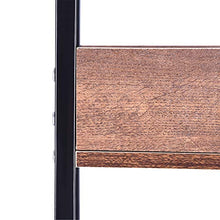 Load image into Gallery viewer, shamoluotuo 3 Tiers Display Shelf w/ Drawer Iron Art Corner Square Floor Rack Bookshelf Living Room Balcony Furniture Steel Wood Flower Stand Storage Box Partition Landing