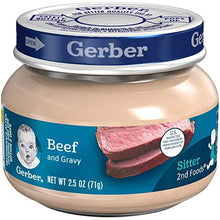 Load image into Gallery viewer, Gerber Purees 2nd Foods Beef & Gravy, 2.5 Ounce Jars (Pack of 20)