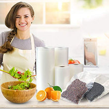Load image into Gallery viewer, WISH Vacuum Sealer Bags Food Storage Rolls (6 Rolls), 11 Inch X 16 Feet Fit Inside Machine Heavy Duty Embossed Food Storage Saver Bags Rolls Compatible with Sous Vide and FoodSaver (Total 100 Feet)