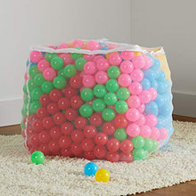 Load image into Gallery viewer, Amazon Basics BPA Free Plastic Ball Pit Balls with Storage Bag, 1,000 ct (2.3” Diameter), Bright Colors