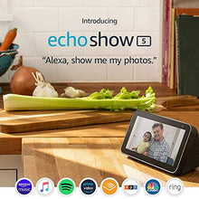 Load image into Gallery viewer, Echo Show 5 -- Smart display with Alexa – stay connected with video calling - Charcoal