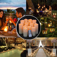 Load image into Gallery viewer, Enido Flameless Candles Led Candles Pack of 12 Battery Candles (D2.15'' x H4''5''6'') Waterproof Outdoor Indoor Candles with 10-Key Remotes and Cycling 24 Hours Timer (Plastic)